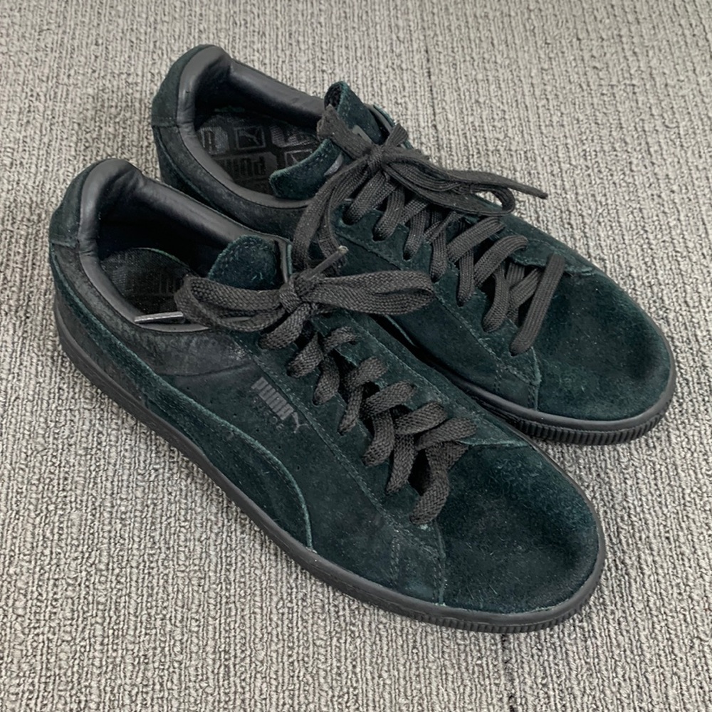 Puma Sneakers Mens Size 6 Black Suede Classic Croc Embossed Leather 36137201